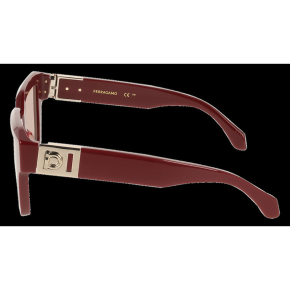 Salvatore Ferragamo SF2084S Sunglasses Burgundy Acetate/Metal Square